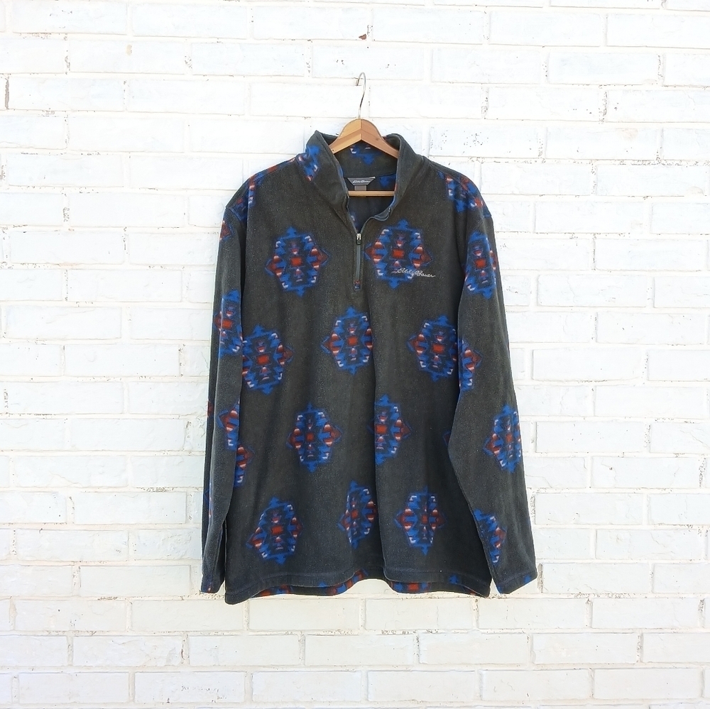 Eddie Bauer Aztec Fleece Pullover Size 2XL